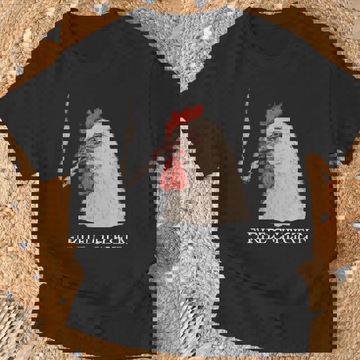 Fried Chicken 420 Smoking Marijuana Stoner Weed Meme T-Shirt Gifts for Old Men