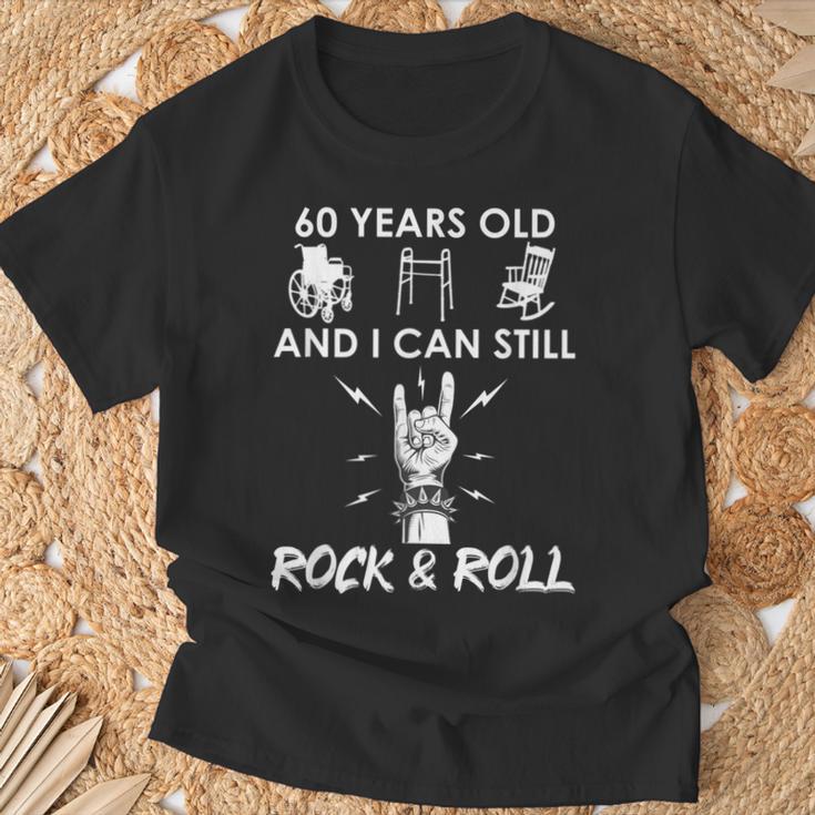 60Th Birthday Rock And Roll 60Th Birthday Gag T-Shirt Geschenke für alte Männer