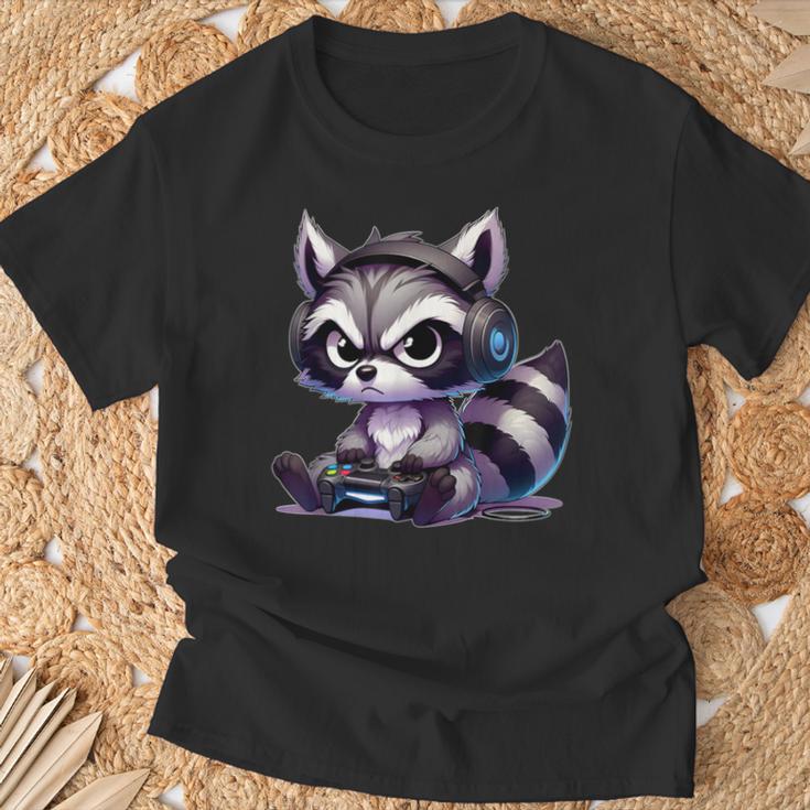 Angry Raccoon Gamerideo Games Lover T-Shirt Geschenke für alte Männer