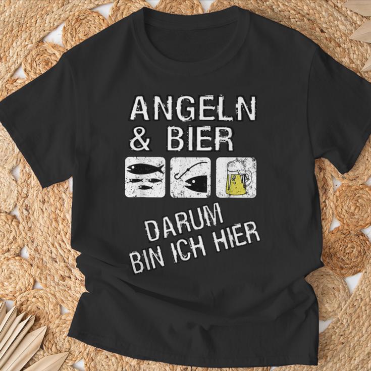 Fishing Fishing And Beer For Fisherman T-Shirt Geschenke für alte Männer