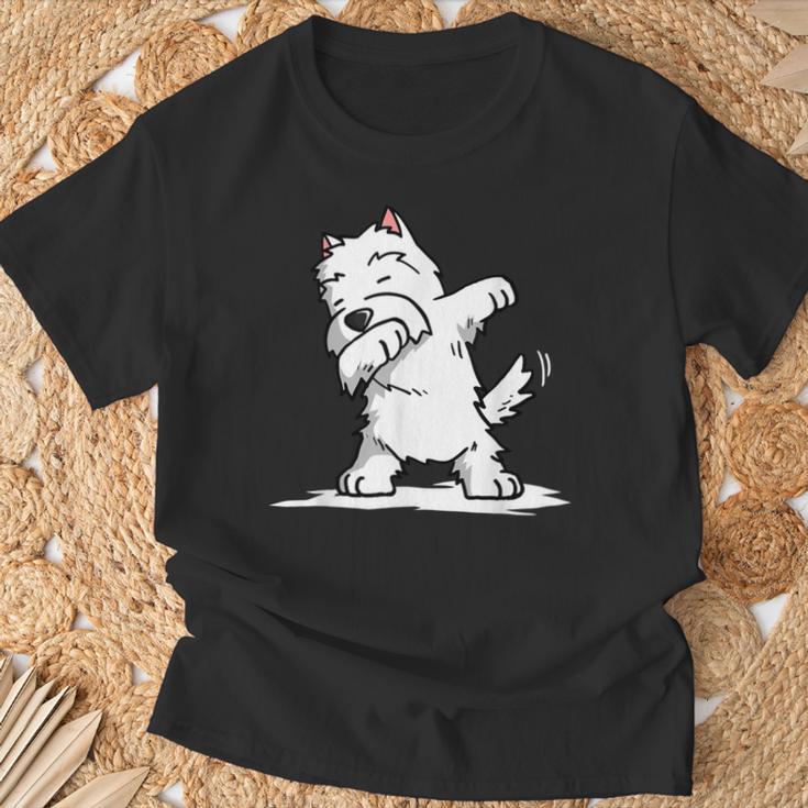 Gentle Westie Dog Dab Dance T-Shirt Geschenke für alte Männer