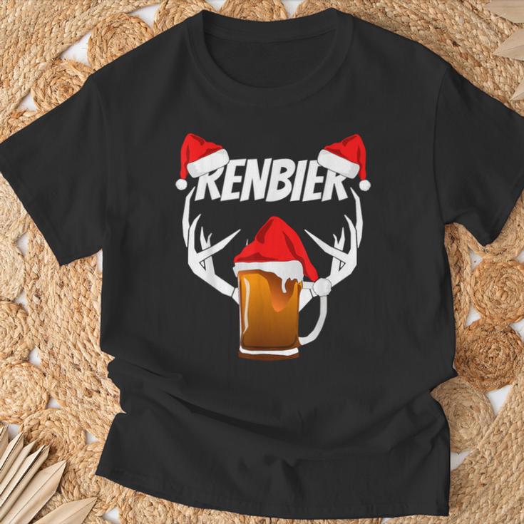 Saying Beer Renbier Reindeer Saufen Alcohol T-Shirt Geschenke für alte Männer