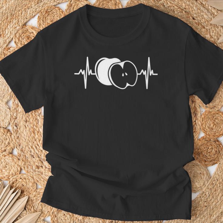 Heartbeat Ekg Apple Fruit Apple T-Shirt Geschenke für alte Männer