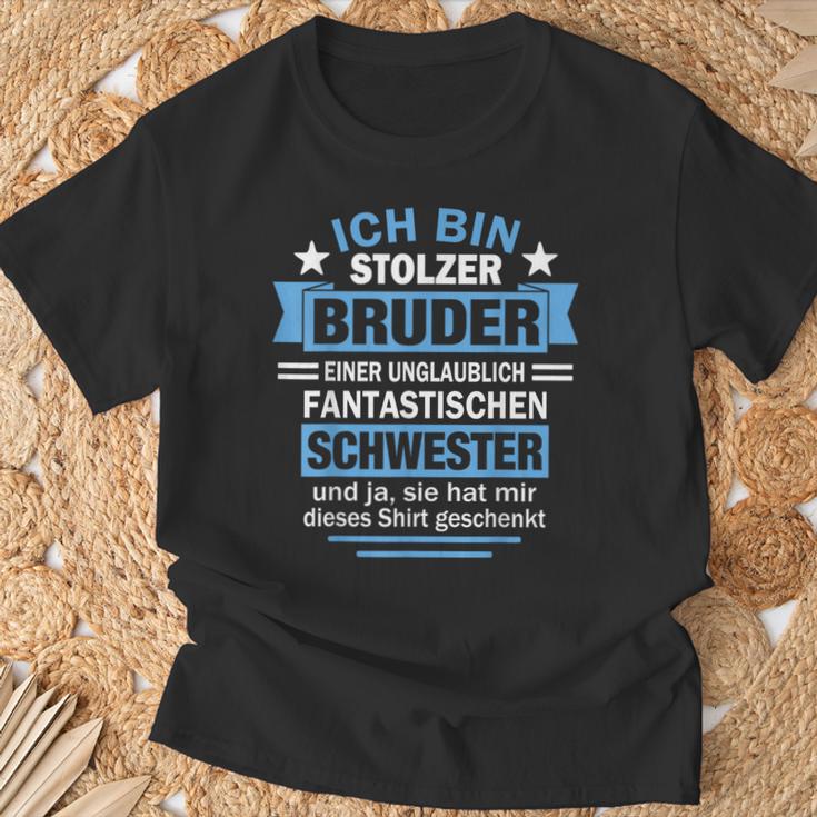 Ich Bin Stolzer Bruder Sister T-Shirt Geschenke für alte Männer