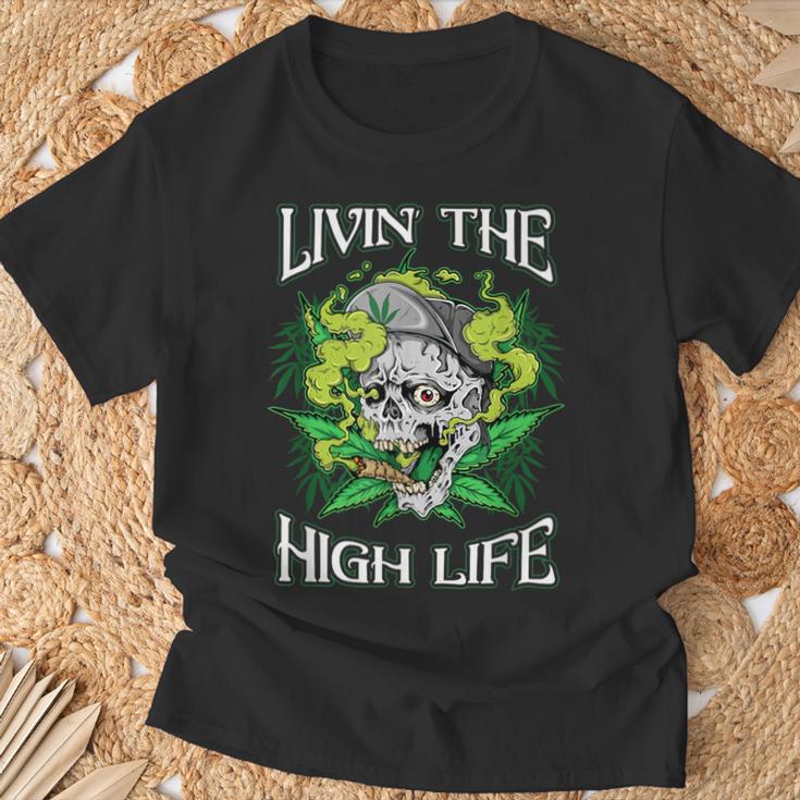 Kiffer Marijuana Hemp Grass Cannabis T-Shirt Geschenke für alte Männer