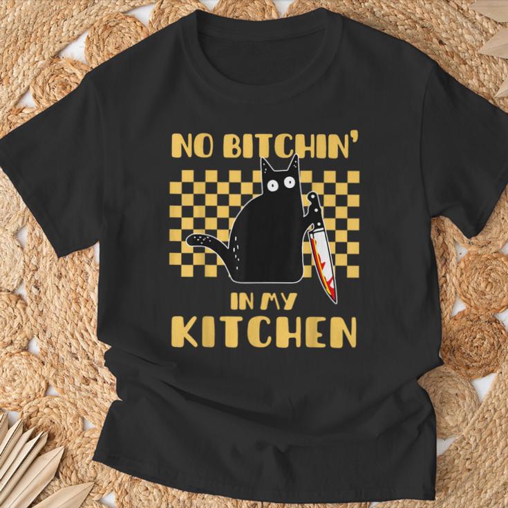 No In In My Kitchen Cooking Cat Sarcastic Cooking T-Shirt Geschenke für alte Männer