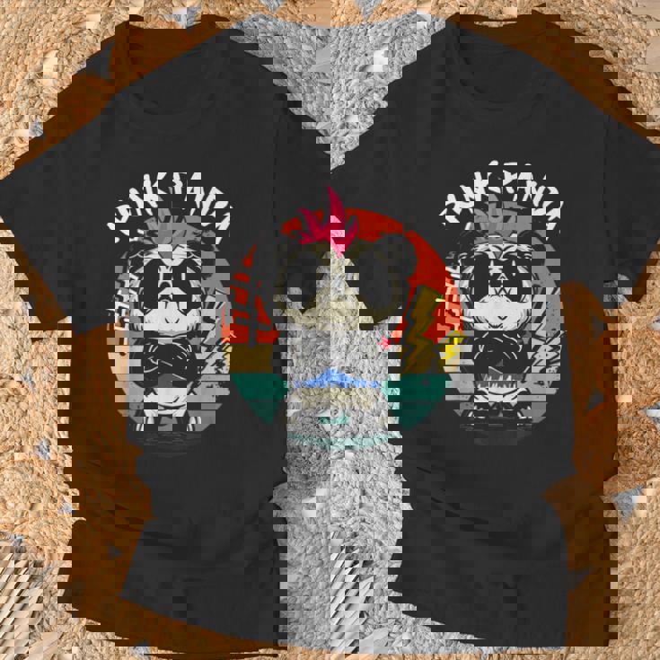 Punk Panda Música Punk Rock Rocker Punker Camiseta unisex Regalos para ancianos