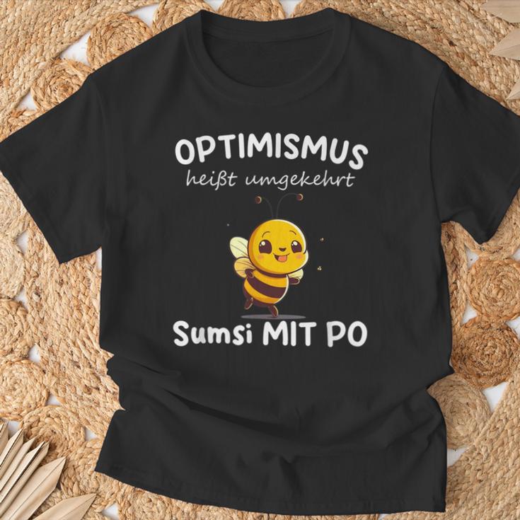 Sumsi Mit Po Optimism Bees Beekeepers Honey T-Shirt Geschenke für alte Männer