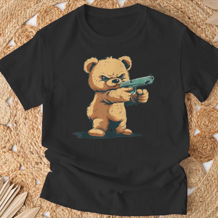 Teddy Bear With Gun For Gun Lovers T-Shirt Geschenke für alte Männer