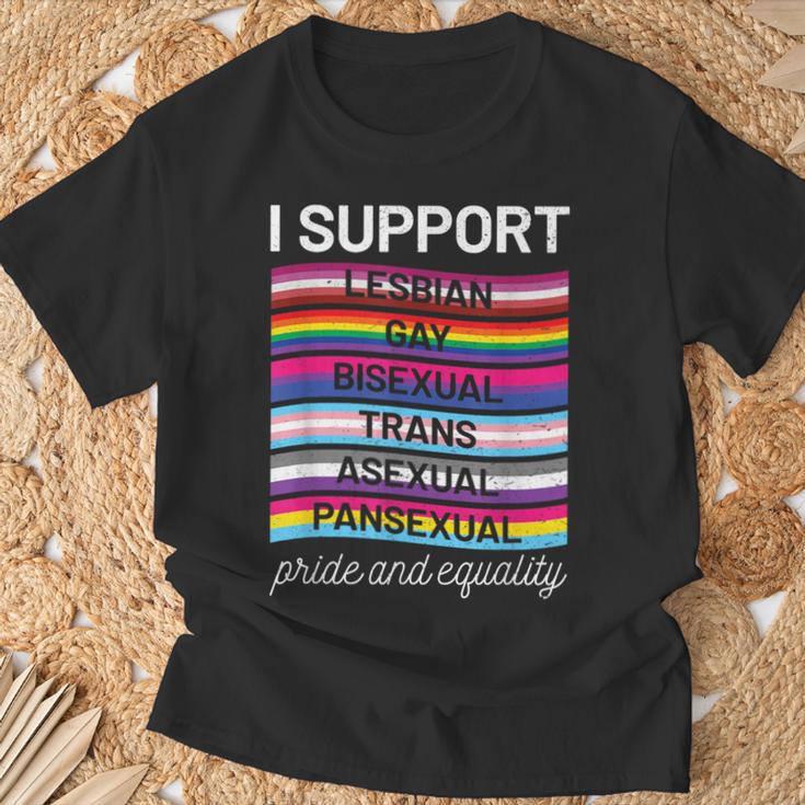 Gay Pride Lgbt Support Trans Pan Lesbian Bi Equality T-Shirt Geschenke für alte Männer