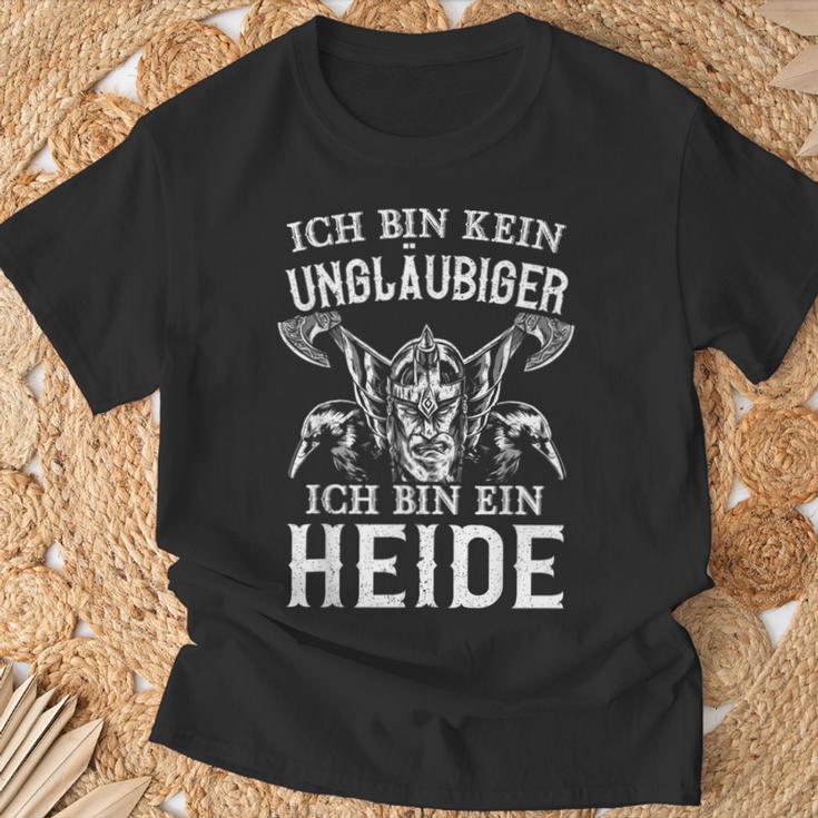 Germaniking Ich Bin Kein Unbelubiger Ich Bin Ein Heide T-Shirt Geschenke für alte Männer