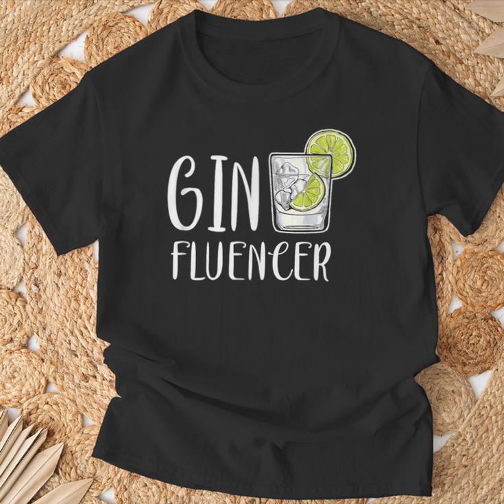 Ginfluencer Cocktail Gin Tonic Juniper Schnapps Alcohol T-Shirt Geschenke für alte Männer