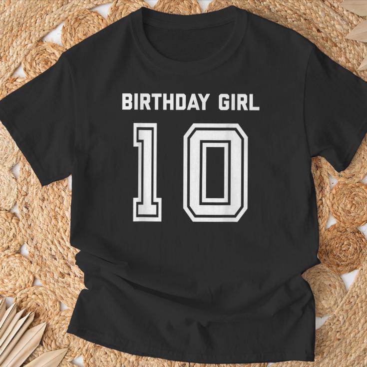 Girls 10Th Birthday Girls Ten Year Blue T-Shirt Geschenke für alte Männer