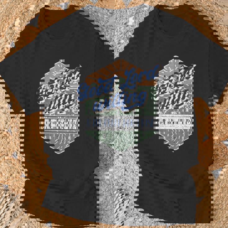 Good Lord Willing And The Creek Don't Rise T-Shirt Gifts for Old Men
