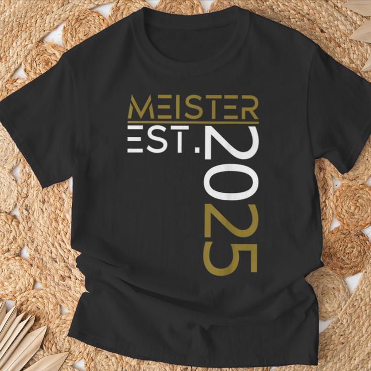 Graduation Master Est 2025 Golden Outfit Master Exam T-Shirt Geschenke für alte Männer