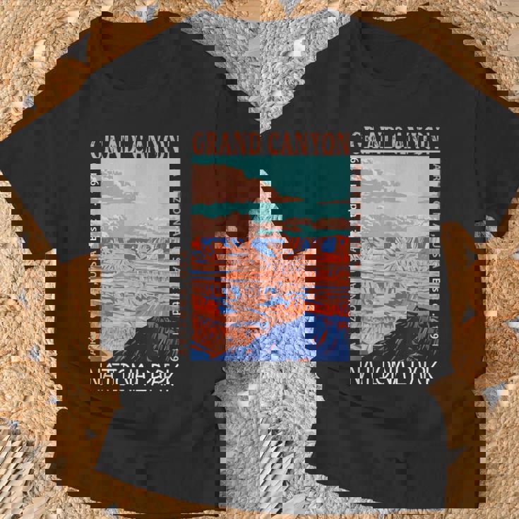 Grand Canyon National Park Arizona Envejecidointage Camiseta unisex Regalos para ancianos