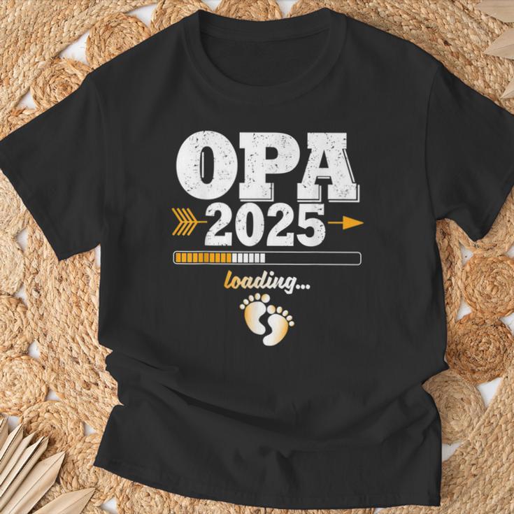 Grandpa 2025 Loading Expectant Grandpa T-Shirt Geschenke für alte Männer