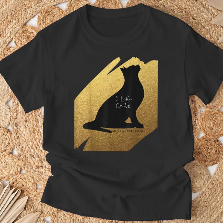 Me Gustan Más Los Gatos Que Las Personas Camiseta unisex Regalos para ancianos