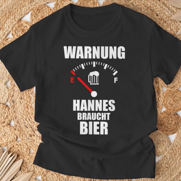 Hannes Nameorname Spruch Bier Biertrinker T-Shirt Geschenke für alte Männer