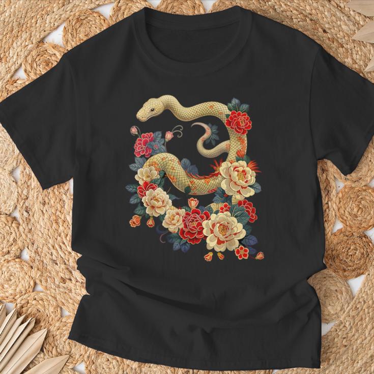 Happy Lunar New Year 2025 Year Of The Snake Zodiac T-Shirt Geschenke für alte Männer