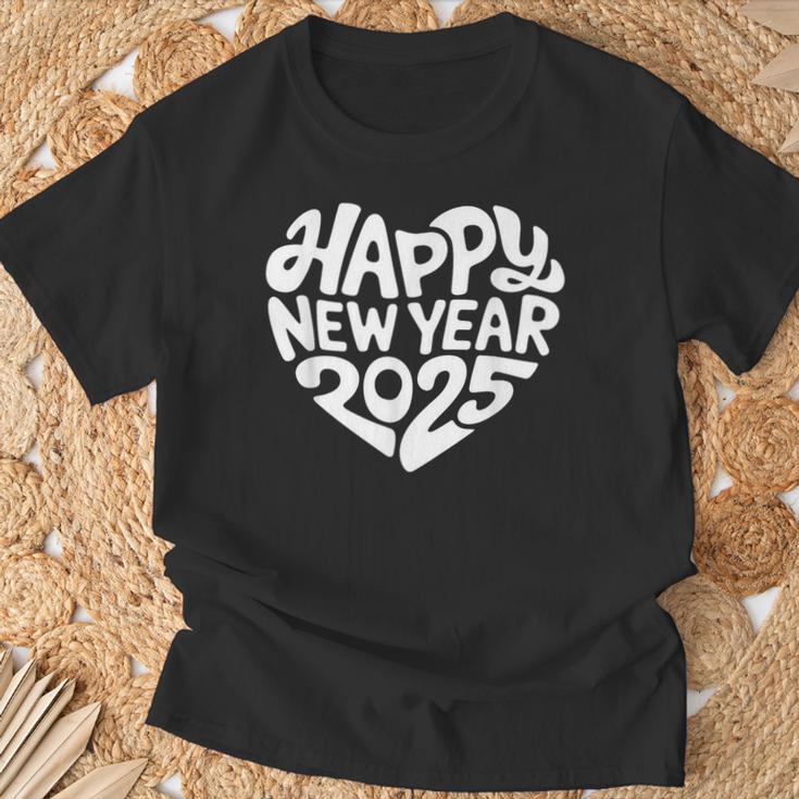 Happy New Year 2025 Heart Happy New Year New Year T-Shirt Geschenke für alte Männer