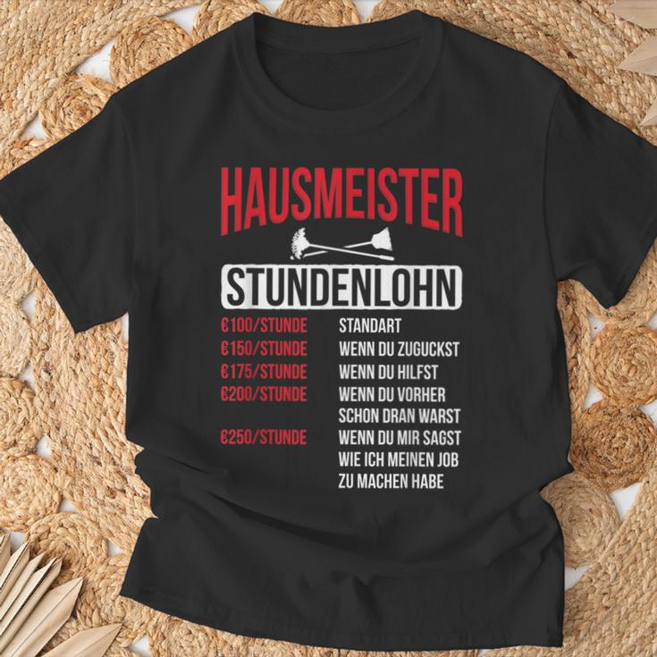 Hausmeister Hourly Wage Haustechnik Janitory T-Shirt Geschenke für alte Männer