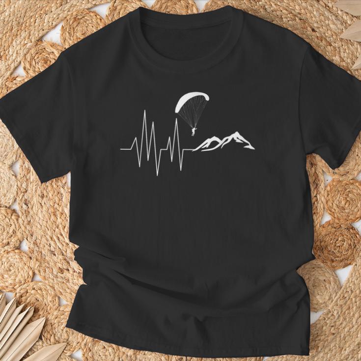 Heartbeat Skydive Paraglider Parachute Jumping T-Shirt Geschenke für alte Männer