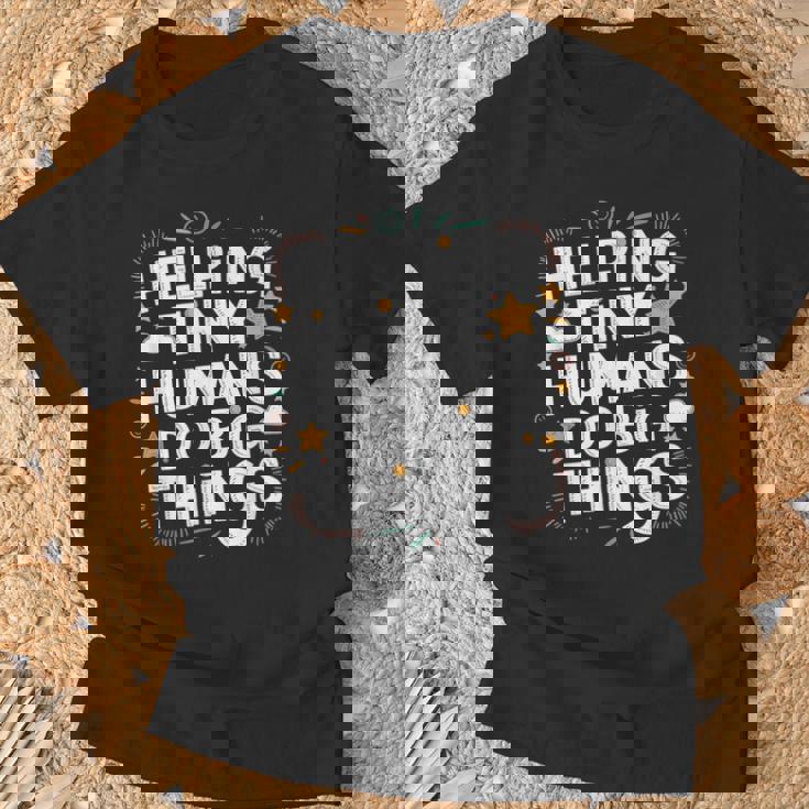 Helping Tiny Humans Do Big Things Special Education Teacher T-Shirt Gifts for Old Men
