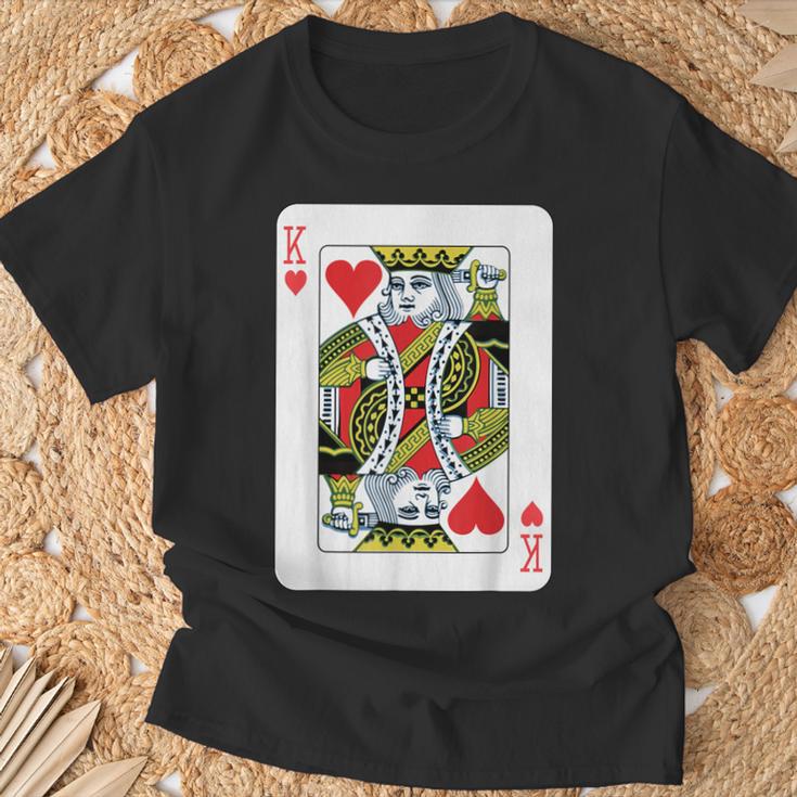 Herzkönig Beim Kartenspiel T-Shirt Geschenke für alte Männer