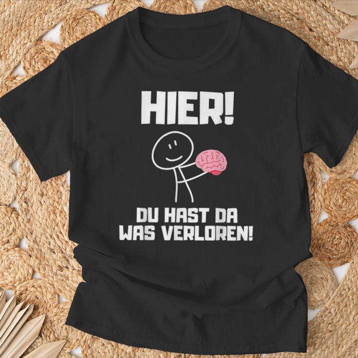 Hier Du Hast Da Waserloren T-Shirt Geschenke für alte Männer