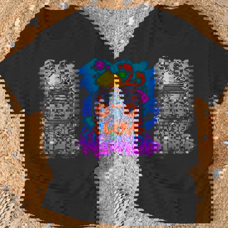Hiphop Regalo Graffiti Music Para Niños Y Niñas Estilo Libre Camiseta unisex Regalos para ancianos