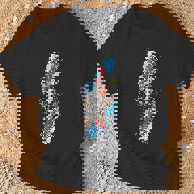Hokusai Japonais En Fleurs De Cerisier Dans Le Style Rétro Des Années 90 T-Shirt Cadeaux pour les vieillards