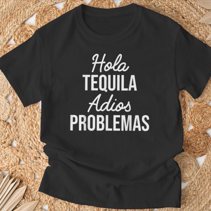 Hola Tequila Adios Problemas I Bar Alcoholic Tequila Party T-Shirt Geschenke für alte Männer