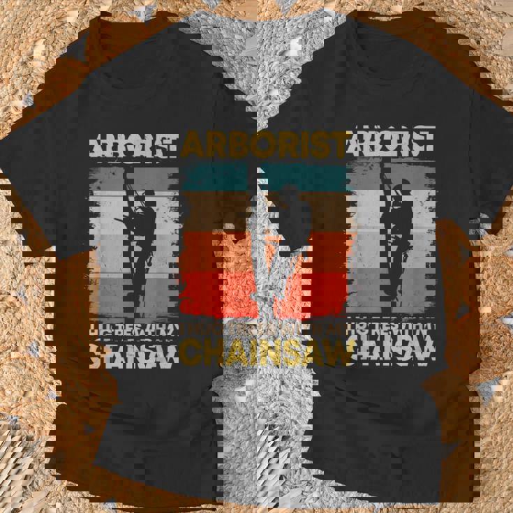 Homme Citation D'arboriste Amusante En Forme De Bûcheron T-Shirt Cadeaux pour les vieillards
