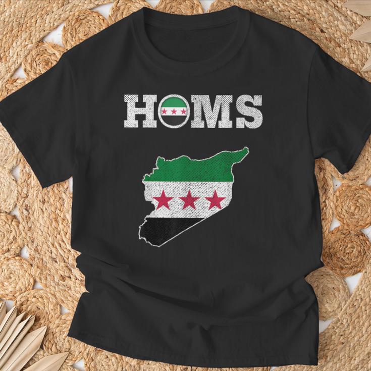 Homs Syria Free Syria Flag Syrian T-Shirt Geschenke für alte Männer