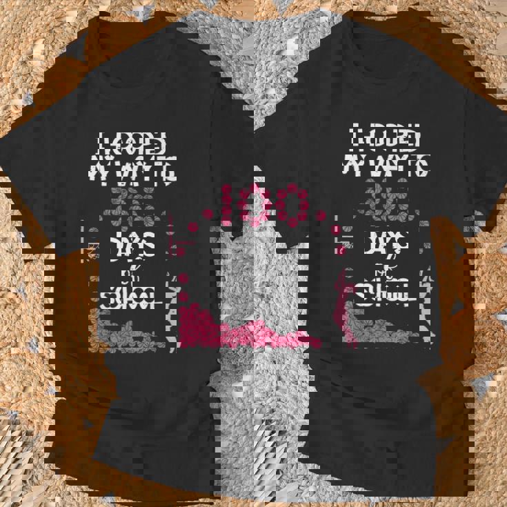 Hooped My Way 100 Days Of School Basketball 100Th Day Girls T-Shirt Gifts for Old Men