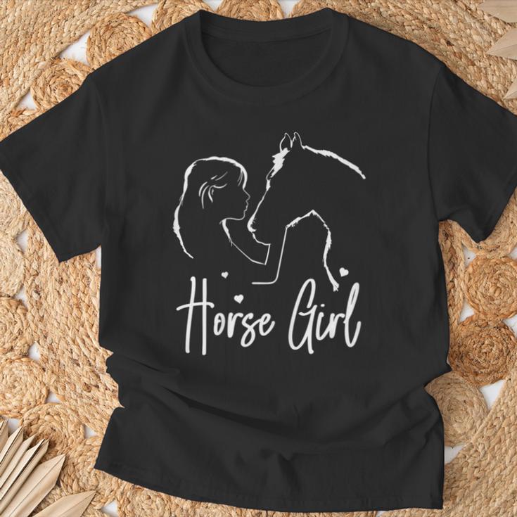 Horse & Rider Horse Girl Riding Girls Women's S T-Shirt Geschenke für alte Männer