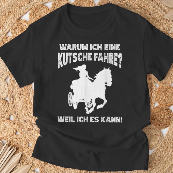 Horse Carriage Driving Carriage Coach T-Shirt Geschenke für alte Männer