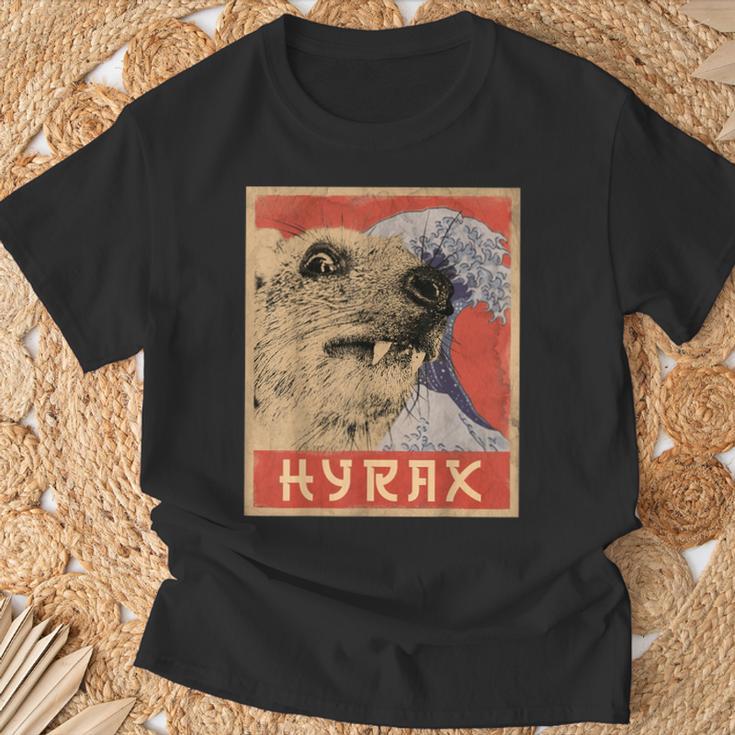 Hyrax Japaneseintage Style Hyrax Meme T-Shirt Geschenke für alte Männer