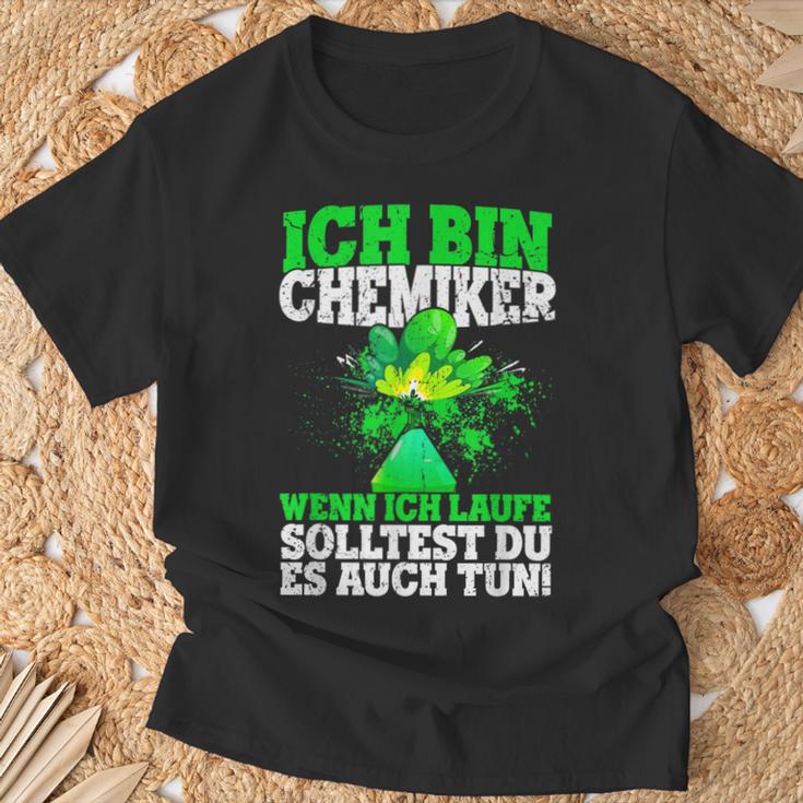 Ich Bin Chemiker Wenn Ich Laufe Solltest Du Es Auch Tun S T-Shirt Geschenke für alte Männer