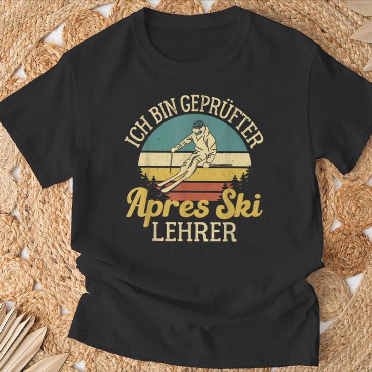 Ich Bin Geprüfter Apres Ski Teacher Huts Party Skiing T-Shirt Geschenke für alte Männer