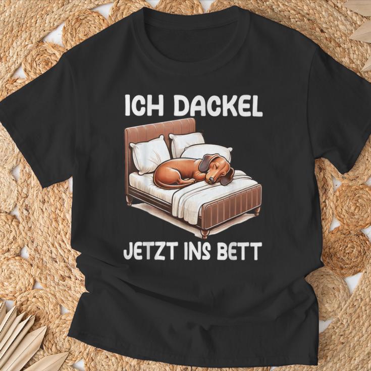 Ich Dachshund Jetzt Ins Bett Sleep Pyjama T-Shirt Geschenke für alte Männer