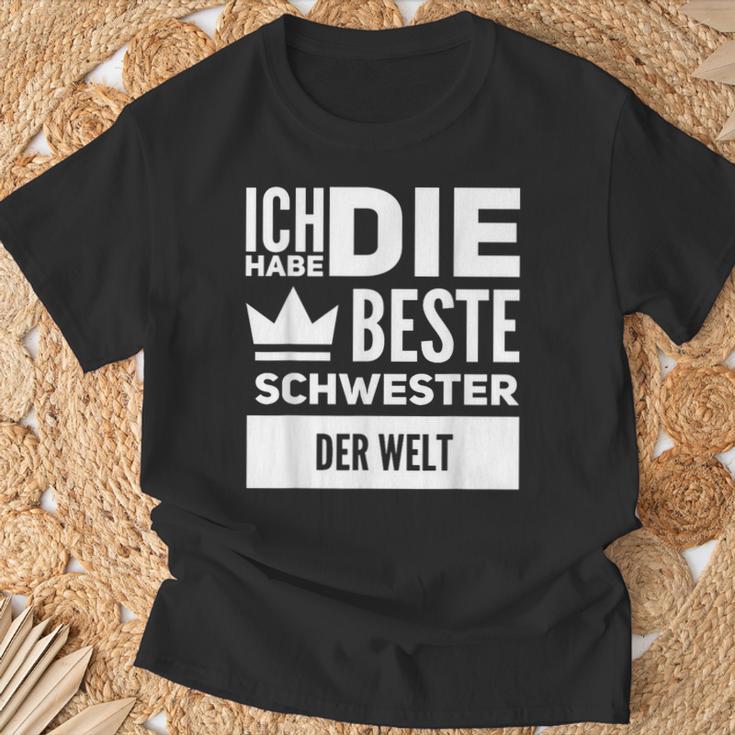 Ich Habe Die Beste Schwester Der Welt T-Shirt Geschenke für alte Männer