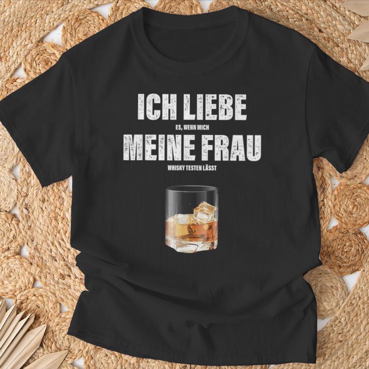 Ich Liebe Meine Wrau I Love My Woman Whisky Alcoholalent T-Shirt Geschenke für alte Männer