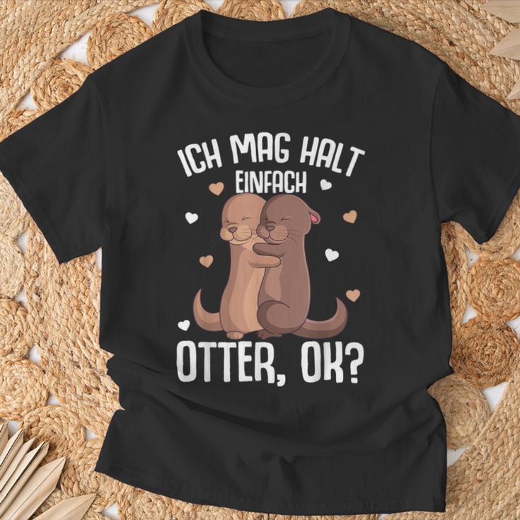 Ich Mag Halt Otter Seeotter Children's Girls' Women's T-Shirt Geschenke für alte Männer