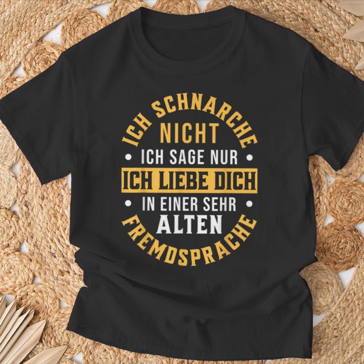 Ich Schnarche Nicht Schnarcher Saying Snoring T-Shirt Geschenke für alte Männer