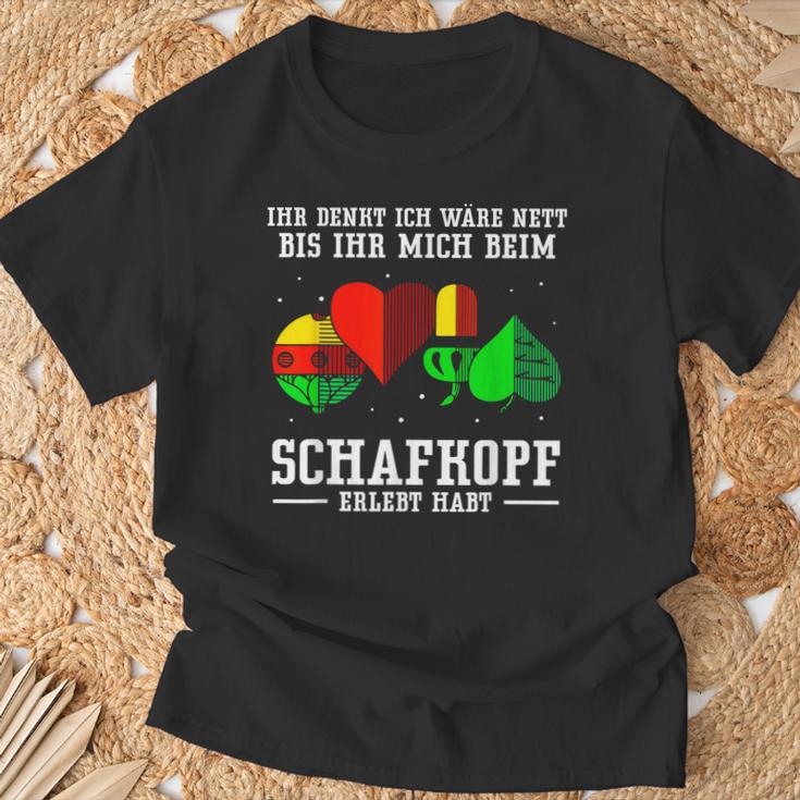 Ihr Denkt Ich Wäre Nett Sheepkopf T-Shirt Geschenke für alte Männer