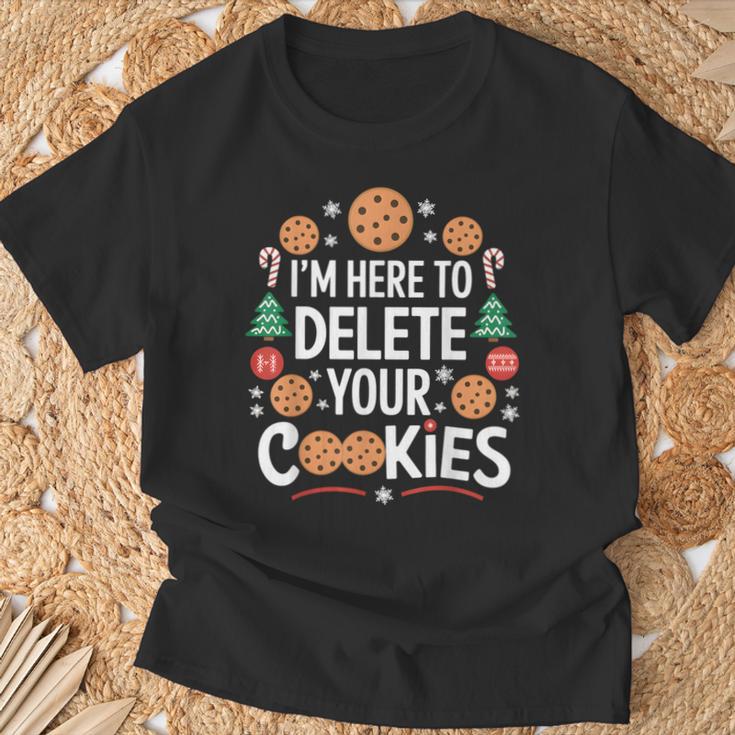 I'm Here To Delete Your Cookies Tech Baking Humour T-Shirt Geschenke für alte Männer