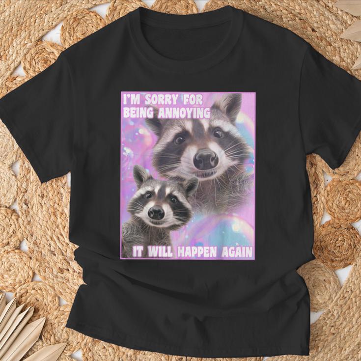 I'm Sorry For Being Annoying Trash Raccoon Meme T-Shirt Geschenke für alte Männer