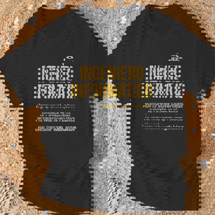 Ingeniero Informático Definición Ingenieros Infor Camiseta unisex Regalos para ancianos
